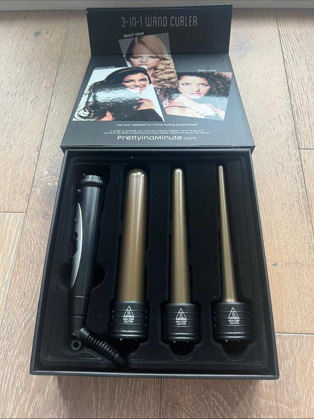3-in-1 Wand Curler - Black